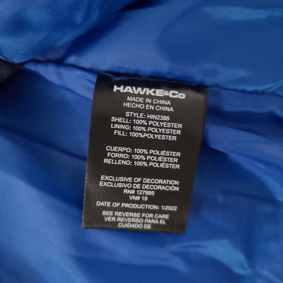 Hawke & Co Puffer Vest Mens XL Dark Blue Full Zip Performance *READ* - Picture 10 of 11